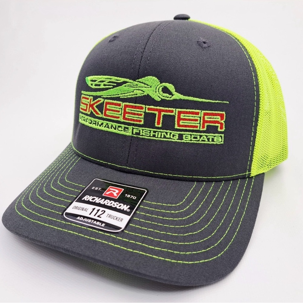 Skeeter Performance Gray and Green Trucker Hat